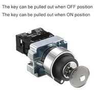 Key Switch 2 Position Maintained 1NO Latching Rotary Key Switch 10A 440V XB2-10Y/21 Key Switch 2 Position Maintained 1NO Latching Rotary Key Switch 10A 440V XB2-10Y/21