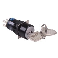 AS6M-3KT2PA 3 Position 16mm Latching Key Switch DPDT AS6M-3KT2PA 3 Position 16mm Latching Key Switch DPDT
