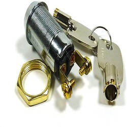 On/Off Key Switches Lock SPST Key Removable On Or Off With 2 Keys and Nut On/Off Key Switches Lock SPST Key Removable On Or Off With 2 Keys and Nut
