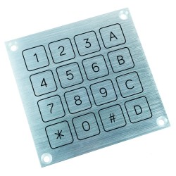 4x4 Aluminium Piezo Keypad IP68 KPF44 4x4 Aluminium Piezo Keypad IP68 KPF44
