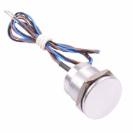 On-Off 19mm Metal Latching Piezo Switch NO SPST On-Off 19mm Metal Latching Piezo Switch NO SPST