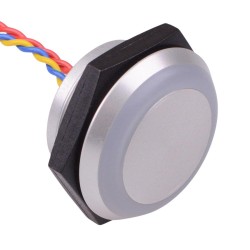 PBAM4AF0002D0G Green LED 12VDC Momentary NO 30mm Piezo Switch Prewired IP68 PBAM4AF0002D0G Green LED 12VDC Momentary NO 30mm Piezo Switch Prewired IP68