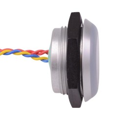 PBAM4AF0002D0G Green LED 12VDC Momentary NO 30mm Piezo Switch Prewired IP68 PBAM4AF0002D0G Green LED 12VDC Momentary NO 30mm Piezo Switch Prewired IP68