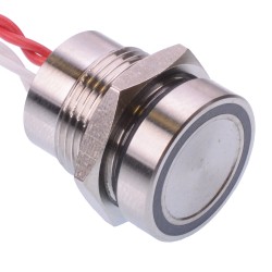 PBAR11FB000W2A Red/Green illuminated Latching 16mm Piezo Switch Prewired IP68 PBAR11FB000W2A Red/Green illuminated Latching 16mm Piezo Switch Prewired IP68