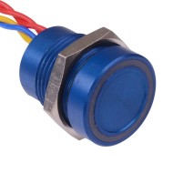 PBAR1AF1000A0B Blue illuminated 5VDC Momentary NO 16mm Piezo Switch Prewired IP68 PBAR1AF1000A0B Blue illuminated 5VDC Momentary NO 16mm Piezo Switch Prewired IP68