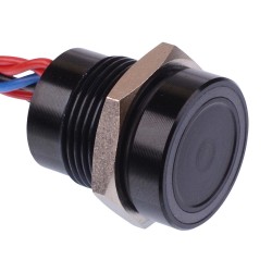 PBAR1AF2000N2C Red/Blue illuminated 12VDC Momentary NO 16mm Piezo Switch Prewired IP68 PBAR1AF2000N2C Red/Blue illuminated 12VDC Momentary NO 16mm Piezo Switch Prewired IP68