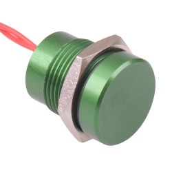 PBAR1AF3000 Green Momentary NO 16mm Piezo Switch Prewired IP68 PBAR1AF3000 Green Momentary NO 16mm Piezo Switch Prewired IP68