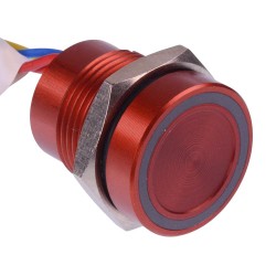PBAR1AF6000A0S Red illuminated 5VDC Momentary NO 16mm Piezo Switch Prewired IP68 PBAR1AF6000A0S Red illuminated 5VDC Momentary NO 16mm Piezo Switch Prewired IP68