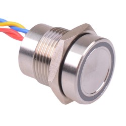 PBAR1AFB000A0S Red LED 5VDC Momentary NO 16mm Piezo Switch Prewired IP68 PBAR1AFB000A0S Red LED 5VDC Momentary NO 16mm Piezo Switch Prewired IP68