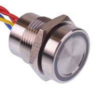 PBAR1AFB000N0S Red illuminated 12VDC Momentary NO 16mm Piezo Switch Prewired IP68 PBAR1AFB000N0S Red illuminated 12VDC Momentary NO 16mm Piezo Switch Prewired IP68