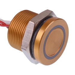 PBAR91F5000W2A Red/Green illuminated Latching 19mm Piezo Switch Prewired IP68 PBAR91F5000W2A Red/Green illuminated Latching 19mm Piezo Switch Prewired IP68