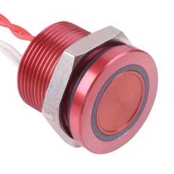 PBAR91F6000W2A Red/Green illuminated Latching 19mm Piezo Switch Prewired IP68 PBAR91F6000W2A Red/Green illuminated Latching 19mm Piezo Switch Prewired IP68