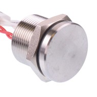 PBAR91FB000 Latching 19mm Stainless Steel Piezo Switch Prewired IP68 SPST PBAR91FB000 Latching 19mm Stainless Steel Piezo Switch Prewired IP68 SPST
