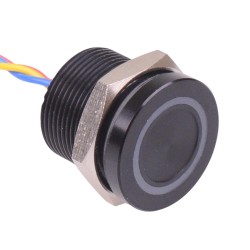 PBAR9AF2000A0S Red LED 5VDC Momentary NO 19mm Black Piezo Switch Prewired IP68 PBAR9AF2000A0S Red LED 5VDC Momentary NO 19mm Black Piezo Switch Prewired IP68