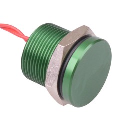PBAR9AF3000 Momentary NO 19mm Green Piezo Switch Prewired IP68 PBAR9AF3000 Momentary NO 19mm Green Piezo Switch Prewired IP68
