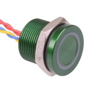 PBAR9AF3000N0G Green LED 12VDC Momentary NO 19mm Piezo Switch Prewired IP68 PBAR9AF3000N0G Green LED 12VDC Momentary NO 19mm Piezo Switch Prewired IP68