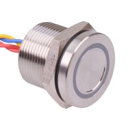 PBAR9AFB000A0G Green LED 5VDC Momentary NO 19mm Piezo Switch Prewired IP68 PBAR9AFB000A0G Green LED 5VDC Momentary NO 19mm Piezo Switch Prewired IP68