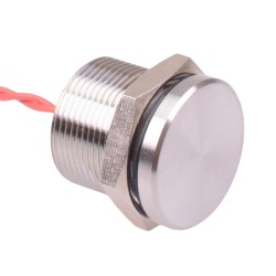 PBAR9AFB026 Momentary NO 19mm Piezo Switch Stainless Steel Prewired IP68 PBAR9AFB026 Momentary NO 19mm Piezo Switch Stainless Steel Prewired IP68