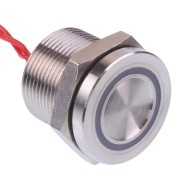 PBAR9PFB120W0G Green LED Latching NO Timed 19mm Piezo Switch IP68 PBAR9PFB120W0G Green LED Latching NO Timed 19mm Piezo Switch IP68
