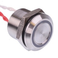 PBARA1FB000W2A Red/Green illuminated Latching 19mm Piezo Switch Prewired IP68 PBARA1FB000W2A Red/Green illuminated Latching 19mm Piezo Switch Prewired IP68