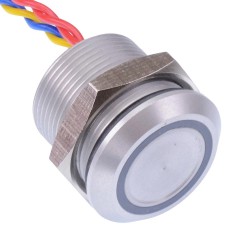 PBARAAF0000A0S Red illuminated 5VDC Momentary NO 19mm Piezo Switch Prewired IP68 PBARAAF0000A0S Red illuminated 5VDC Momentary NO 19mm Piezo Switch Prewired IP68