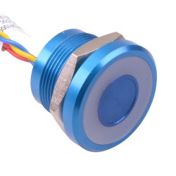 PBARZAF1000G0B Blue LED 12V Momentary NO 22mm Piezo Switch Prewired IP68 PBARZAF1000G0B Blue LED 12V Momentary NO 22mm Piezo Switch Prewired IP68