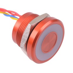 PBARZAF6000G0S Red LED 12V Momentary NO 22mm Piezo Switch Prewired IP68 PBARZAF6000G0S Red LED 12V Momentary NO 22mm Piezo Switch Prewired IP68
