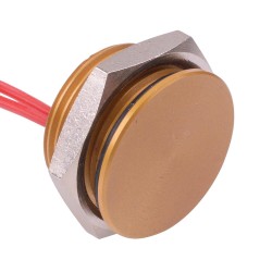 PBAT5AF5000 Momentary NO 16mm Gold Piezo Switch Prewired IP68 PBAT5AF5000 Momentary NO 16mm Gold Piezo Switch Prewired IP68