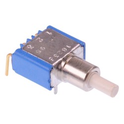 18235WAD5 On-(On) Right Angle Momentary PCB Push Button Switch SPDT 1A 30VDC