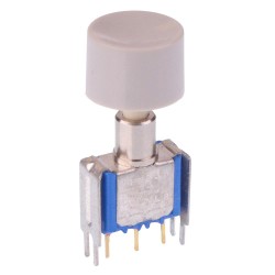 18235YAD6 On-(On) Grey Momentary PCB Push Button Switch SPDT 1A 30VDC