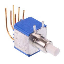 18245WWCD3 On-(On) Right Angle Momentary PCB Push Button Switch DPDT 0.1A 30VDC
