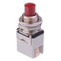Off-(On) Red Momentay Push Button Switch SPST-NO 3A 1233C6  Off-(On) Red Momentay Push Button Switch SPST-NO 3A 1233C6