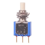 On-(On) Momentary Panel Mount Push Button Switch SPDT 0.1A 30VDC 18235CD  On-(On) Momentary Panel Mount Push Button Switch SPDT 0.1A 30VDC 18235CD