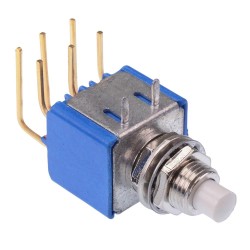 On-(On) Right Angle Momentary PCB Push Button Switch DPDT 0.1A 30VDC 18245WCD3X386  On-(On) Right Angle Momentary PCB Push Button Switch DPDT 0.1A 30VDC 18245WCD3X386