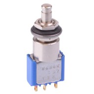 On-On 6.35mm Sealed Push Button Switch SPDT 8636CDBK  On-On 6.35mm Sealed Push Button Switch SPDT 8636CDBK
