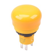 Yellow Unibody 16mm Emergency Stop Switch 30mm Mushroom 2NC AB6E-3BV02PTY  Yellow Unibody 16mm Emergency Stop Switch 30mm Mushroom 2NC AB6E-3BV02PTY