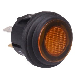 Amber On-Off 12V illuminated Push Button Switch 20A Amber On-Off 12V illuminated Push Button Switch 20A