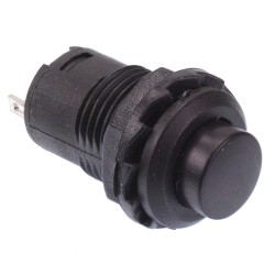 Black 12mm Latching On-Off Switch SPST Black 12mm Latching On-Off Switch SPST