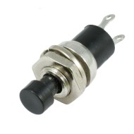 Black Mini Off(On) Momentary Switch SPST Black Mini Off(On) Momentary Switch SPST