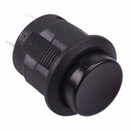 Black Off-(On) 15mm Push Button Momentary Switch SPST R13-523A Black Off-(On) 15mm Push Button Momentary Switch SPST R13-523A