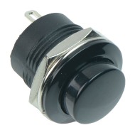 Black Off-(On) Low Profile Round 16mm Momentary Push Button Switch 3A SPST Black Off-(On) Low Profile Round 16mm Momentary Push Button Switch 3A SPST