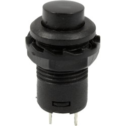 Black Off(On) Momentary Round 12mm Switch SPST Black Off(On) Momentary Round 12mm Switch SPST