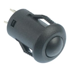 Black Off-(On) Momentary Snap-In Push Button Switch SPST Black Off-(On) Momentary Snap-In Push Button Switch SPST