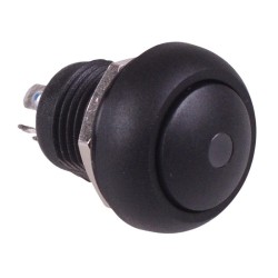 Black On-Off Latching 12mm Blue LED Push Button Switch IP65 SPST Black On-Off Latching 12mm Blue LED Push Button Switch IP65 SPST
