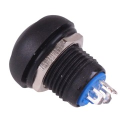 Black On-Off Latching 12mm Red LED Push Button Switch IP65 SPST Black On-Off Latching 12mm Red LED Push Button Switch IP65 SPST