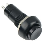 Black On-Off Latching Round Push Button Switch 12mm SPST Black On-Off Latching Round Push Button Switch 12mm SPST