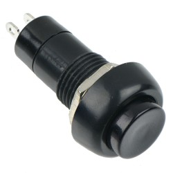 Black On-Off Latching Round Push Button Switch 12mm SPST Black On-Off Latching Round Push Button Switch 12mm SPST