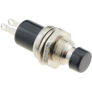 Black On(Off) Miniature Momentary Push to Break Switch SPST Black On(Off) Miniature Momentary Push to Break Switch SPST
