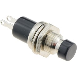 Black On(Off) Miniature Momentary Push to Break Switch SPST Black On(Off) Miniature Momentary Push to Break Switch SPST