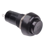 Black On-(Off) Momentary Round Push Button Switch 12mm SPST Black On-(Off) Momentary Round Push Button Switch 12mm SPST